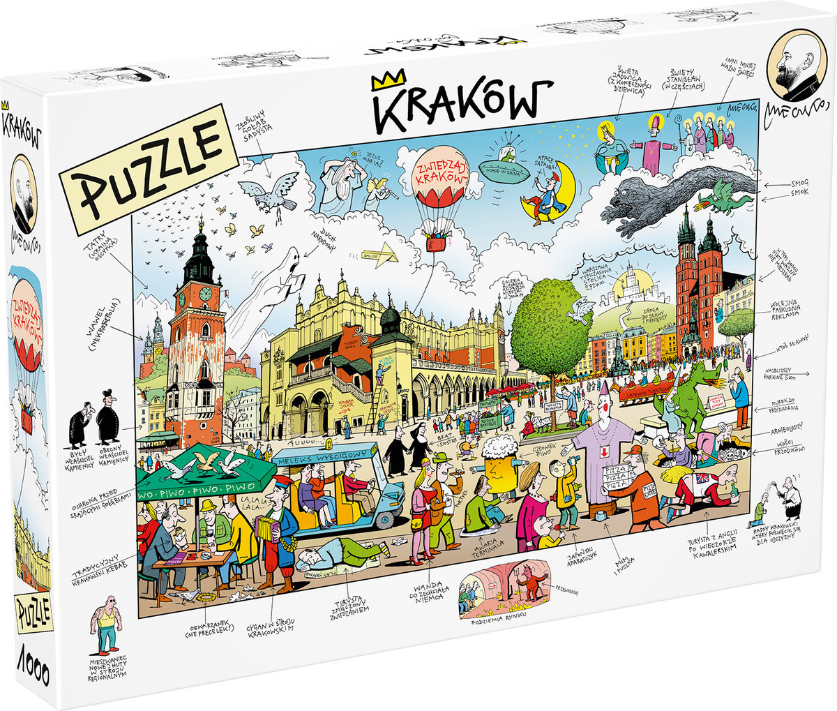 MDR, puzzle, rys. Andrzej Mleczko, Kraków, 1000 el.