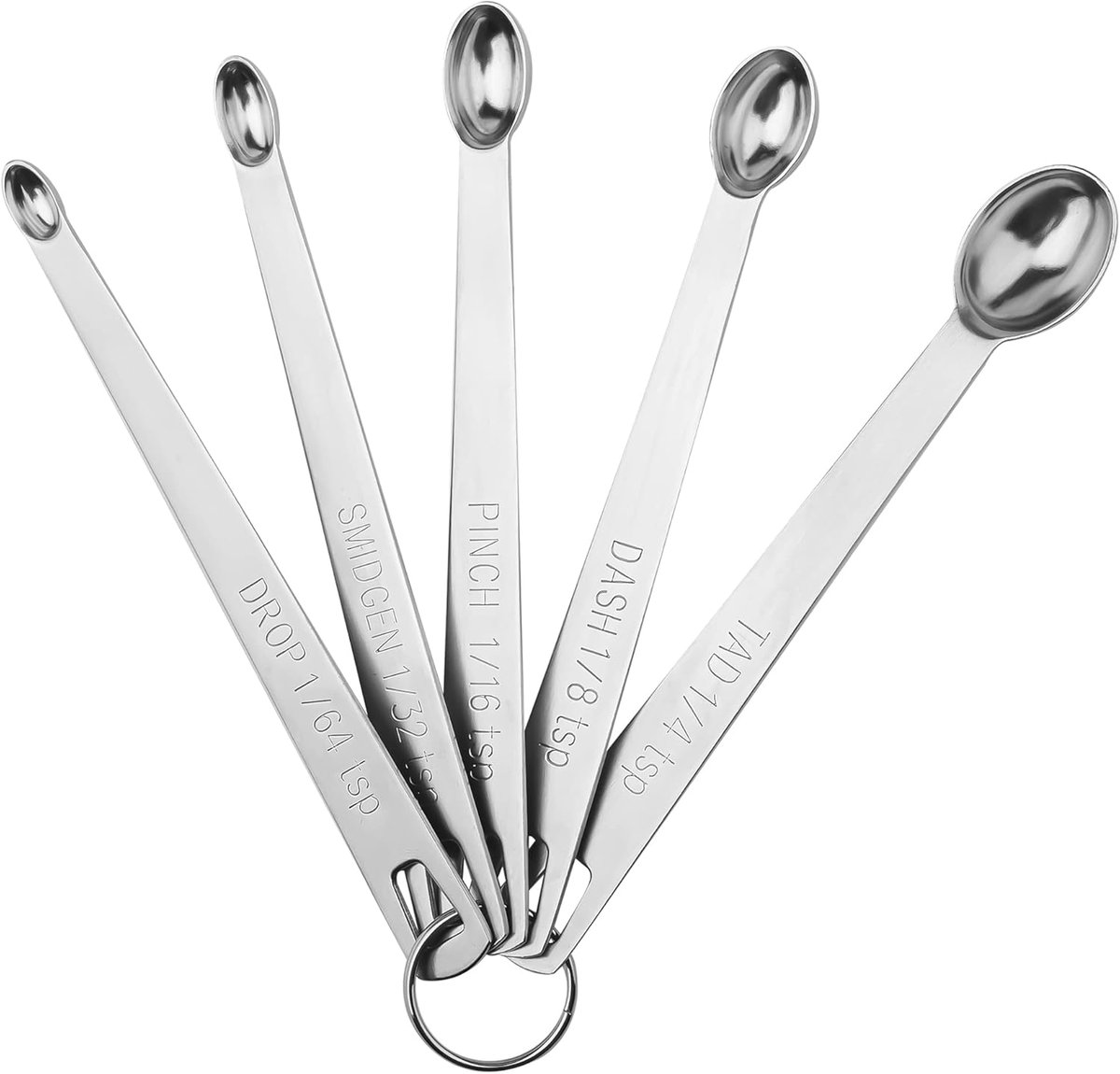 Measuring Spoons Set, Stainless Steel Measuring Spoons, 5 Mini ...