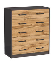 Meble-Bestseller, Szafka na buty K022 Grafit-Dąb Wotan 85x74x35 cm