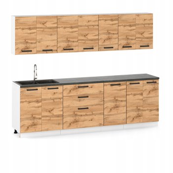 Meble kuchenne Zestaw mebli kuchennych KUCHNIA MILAN 2,6M DĄB WOTAN - ULWE