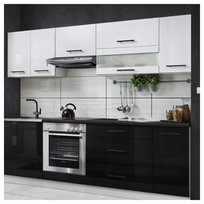 MEBLE KUCHNIA BIAŁA Z BLATEM SZAFKI POŁYSK MAT