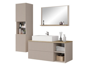 Meble łazienkowe Kertos Ryfel II, Piasek Pustyni + Piasek Pustyni / Dąb Cremona - Mirjan24