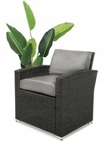 Meble ogrodowe rattanowe FOTEL Milano WYGODNY Just Relax CIEMNY brązowy