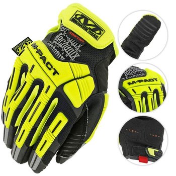 Mechanix Wear Rękawice Hi-Viz M-Pact E5 Żółte - XL - Mechanix Wear