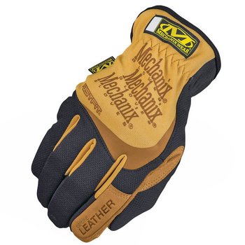 Mechanix Wear Rękawice Leather FastFit Czarne-Coyote - L - Mechanix Wear