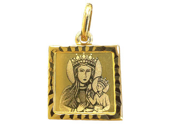 Medalik Ze Złota 585 Matka Boska Z Dzieciątkiem Chrzest - Lovrin