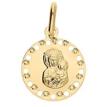Medalik złoty Częstochowska w ażurowym kole CB M-1250 próba 585 - Sezam