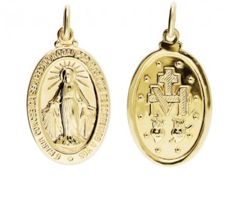 Medalik złoty z wizerunkiem Matki Boskiej Niepokalanej nr CB M-0926 próba 585 - Sezam