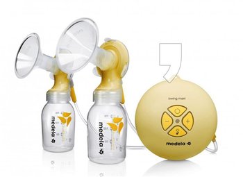 Medela, Swing Maxi, Laktator elektroniczny, dwufazowy, podwójny + Calma, zestaw - Medela