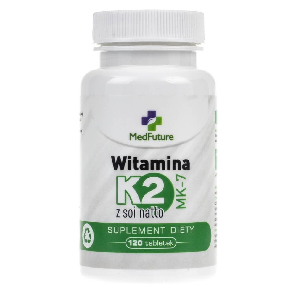 Фото - Вітаміни й мінерали K2 Suplement diety, MedFuture, Witamina  MK-7, 120 tabletek 