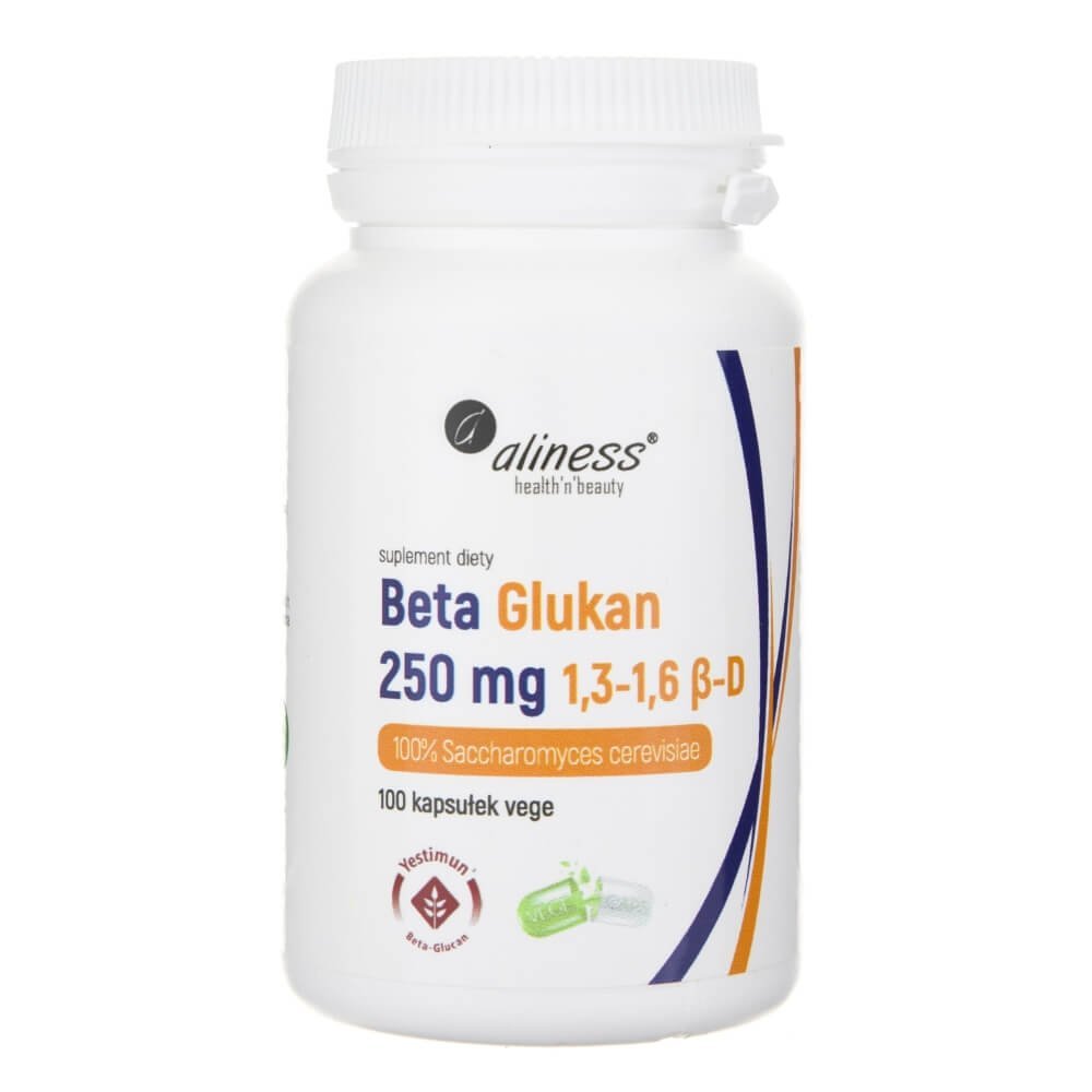 Фото - Вітаміни й мінерали Beta MedicaLine,  Glukan Yestimun 250 mg, Suplement diety, 100 kaps. 