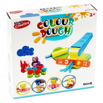Mega Creative, masa plastyczna Colour Dough, wyciskarka, zestaw - Mega Creative