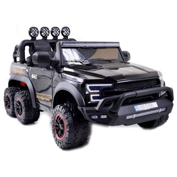 Mega Jeep Works Six 4X4, 2 X 12V Mękkie Koła, Miękkie Siedzenie/Jc003 - SUPER-TOYS