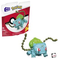 MEGA Klocki Pokémon Bulbasaur, Figurka do zbudowania, dla dzieci 7+, fanów i kolekcjonerów GVK83