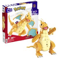 MEGA Klocki Pokémon Dragonite, Figurka do zbudowania, dla dzieci 8+, fanów i kolekcjonerów HKT25 Mega