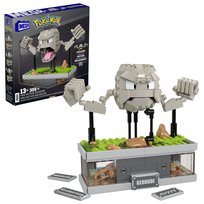 MEGA Klocki Pokémon Geodude z ruchem, Figurka do zbudowania, dla dzieci 13+, fanów i kolekcjonerów HWR79 Mega
