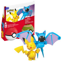 MEGA Klocki Pokémon Pikachu i Zubat Poke Balle 2-pak, Figurki do zbudowania, dla dzieci 6+ HXP12