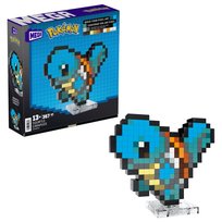 MEGA Klocki Pokémon Pixel Squirtle, Figurka do zbudowania, dla dzieci 13+, fanów i kolekcjonerów HTH77 Mega