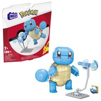 MEGA Klocki Pokémon Squirtle, Figurka do zbudowania, dla dzieci 7+, fanów i kolekcjonerów GYH00