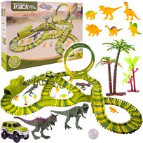 Mega Tor Wyścigowy Dinozaur Park Magic Track 260 elementów MalPlay