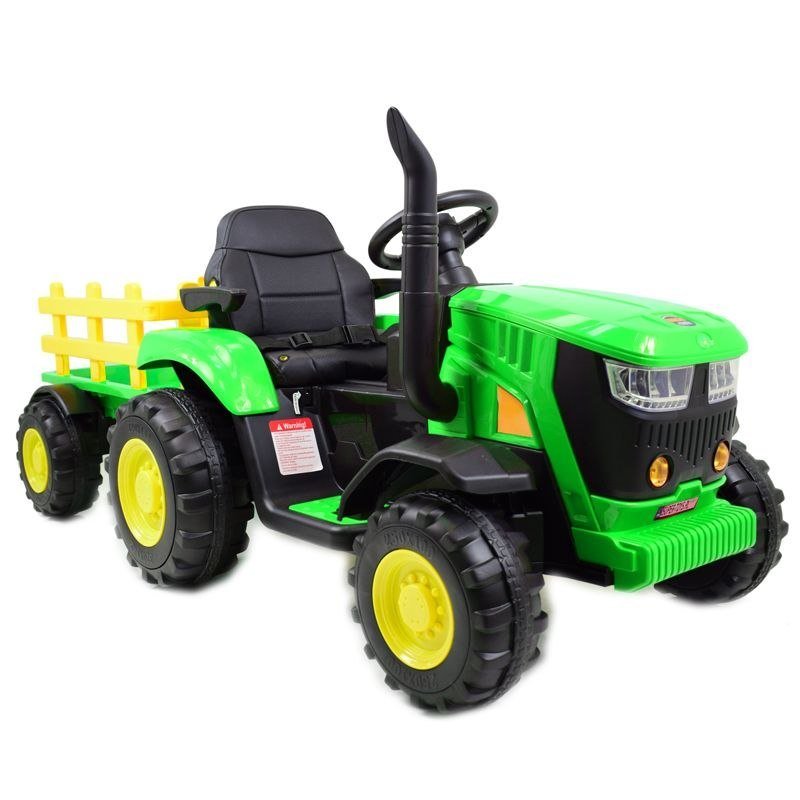 Фото - Дитячий електромобіль MEGA Traktor Na Akumulator Z Przyczepą. Miękkie Siedzenie, Pilot, /Hl3388 