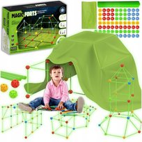 MEGA ZESTAW DO BUDOWAINA BAZY NAMIOT RURKI SŁOMKI KLOCKI KONSTRUKCYJNE 195e