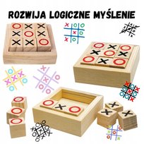 MEGADIDI Gra KÓŁKO i KRZYŻYK Eko DREWNO, gra planszowa