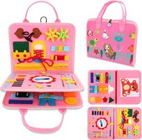 Megadidi Sensoryczna Tablica Manipulacyjna Zegar Puzzle Walizka Miękka MEGADIDI