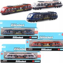 MEGADIDI ZESTAW 3 wagonów TRAMWAJ nowoczesny 17 cm NOWOCZESNY metalowy MEGADIDI