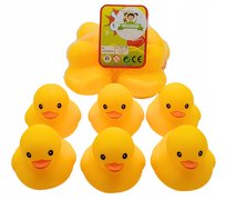 MEGADIDI zestaw 6 KACZUSZEK do kąpieli GUMOWA KACZKA komplet sześciu KACZEK