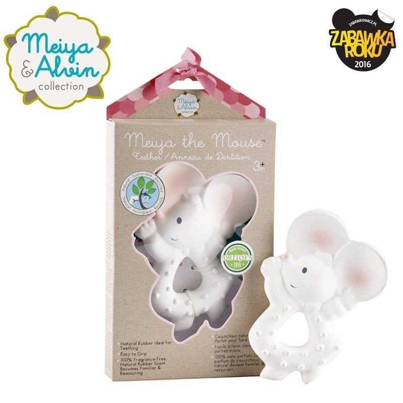 Фото - Брязкальце / прорізувач Meiya & Alvin - Meiya Mouse Organic Rubber Teether