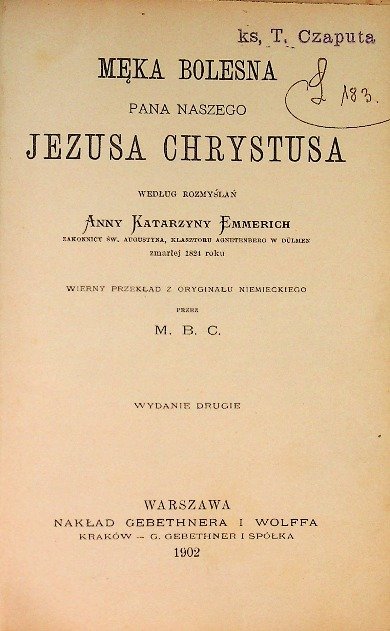 Bolesna Męka Pana Naszego Jezusa Chrystusa