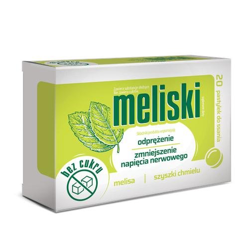 Фото - Вітаміни й мінерали Aflofarm Suplement diety, Meliski , 20 pastylek do ssania 