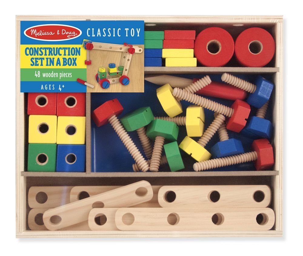 Melissa & Doug, drewniane klocki konstruktora