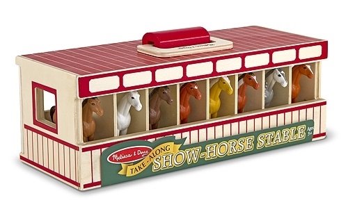 Melissa & Doug, figurki Stajnia z końmi