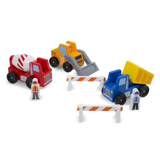 Melissa & Doug, maszyny budowlane z kierowcami