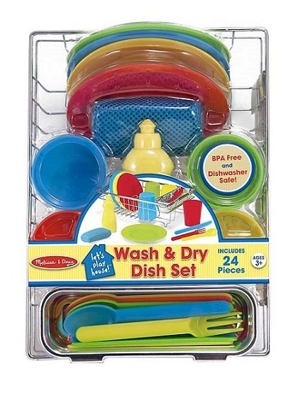 Melissa & Doug, naczynia na suszarce, zestaw