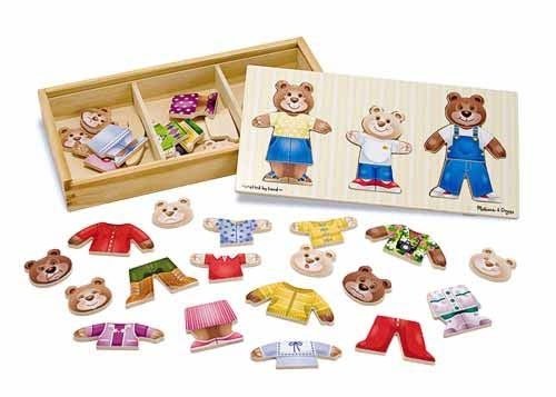 Melissa & Doug, puzzle drewniane Misie
