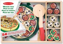 Melissa & Doug, zabawka edukacyjna Pizza drewniana z dodatkami