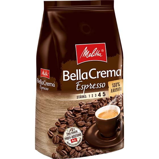 Zdjęcia - Kawa Melitta ,  ziarnista Bella Crema Espresso, 1 kg 
