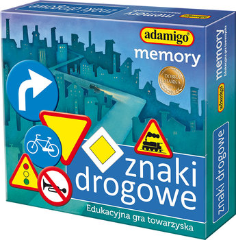 Memory znaki drogowe, gra edukacyjna, Adamigo - Adamigo