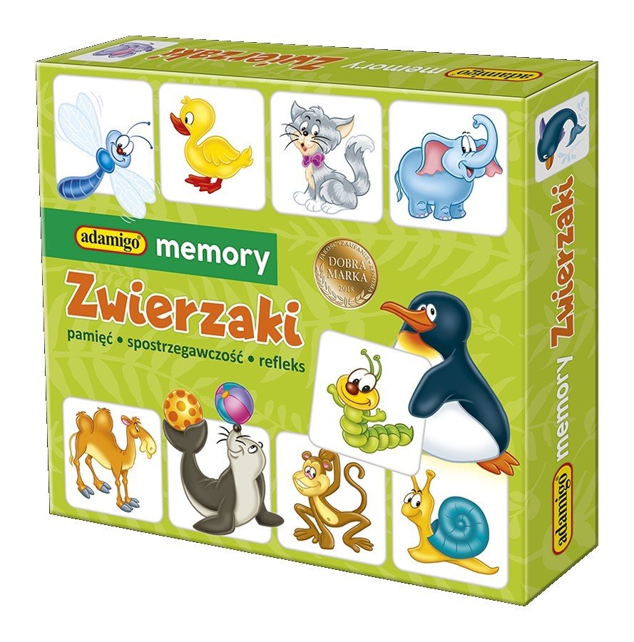 Memory Zwierzaki, gra rodzinna, Adamigo