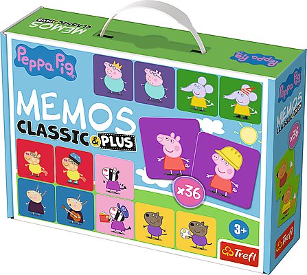 Memos classic&plus Peppa Pig , gra planszowa,Trefl