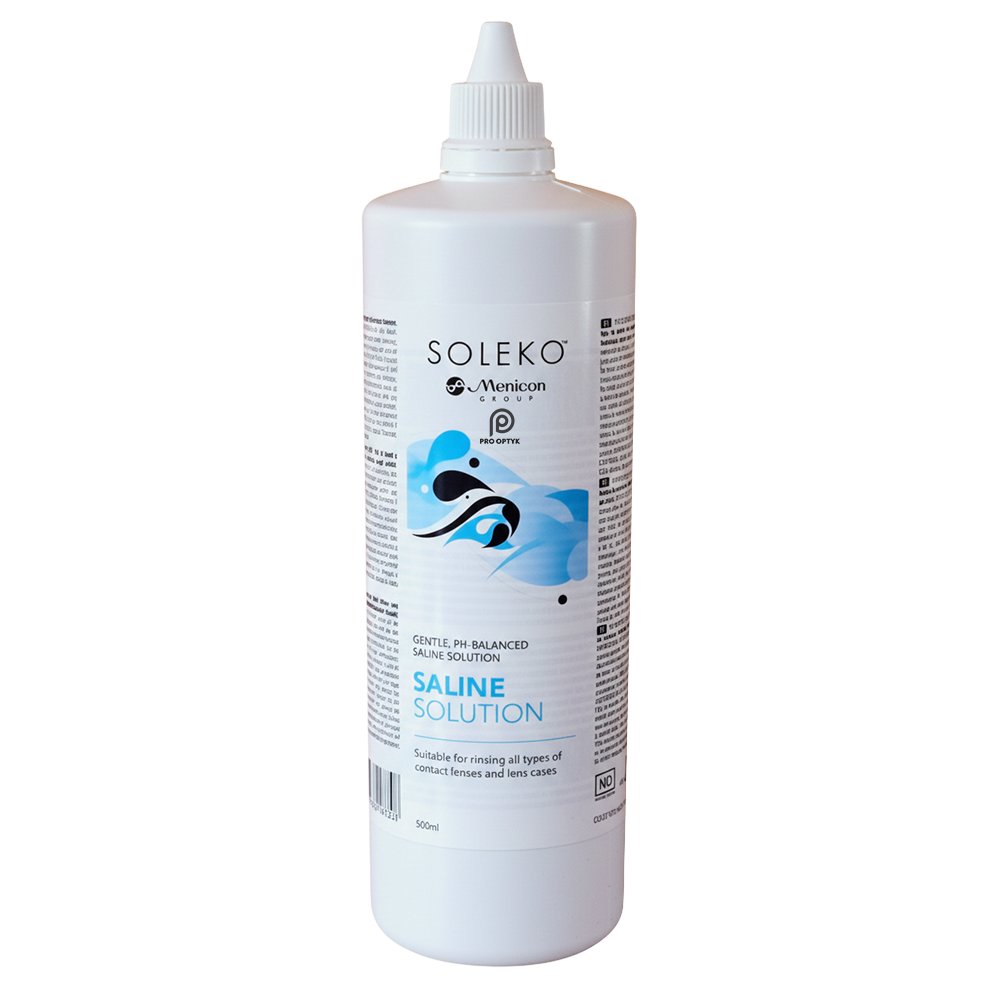 Menicon Soleko Saline sól fizjologiczna do soczewek kontaktowych 500 ml ...