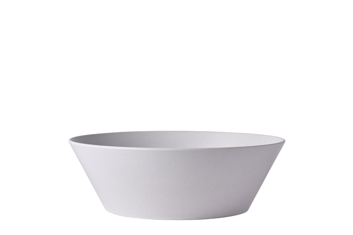 Mepal Set Posate Per Insalada Bloom 2 Pezzi - Cucchiaio Solido E Forato, Melamina, Lavastoviglie, Pebble White