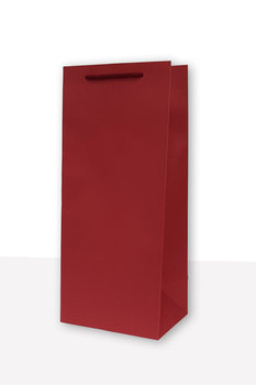 MER PLUS, torebka prezentowa jednobarwna koniak bordo 10 sztuk - Mer Plus