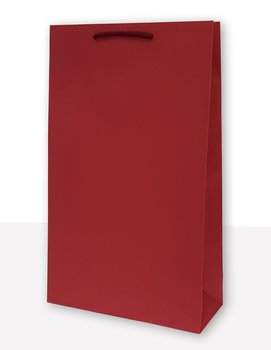 MER PLUS, torebka prezentowa jednobarwna t4 bordowa 10 sztuk - Mer Plus