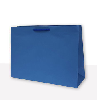 MER PLUS, torebka prezentowa jednobarwna t7 niebieska 10 sztuk - Mer Plus