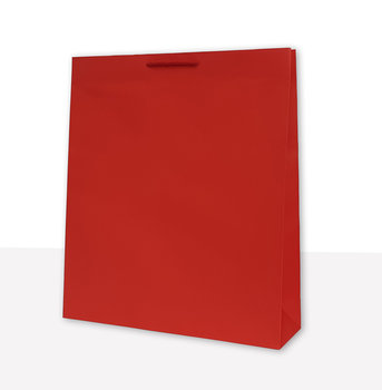 MER PLUS, torebka prezentowa jednobarwna t9 czerwona 10 sztuk - Mer Plus