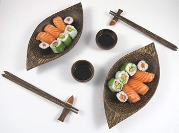 Merca Zestaw Sushi: Talerze Łopatki, Stojaki, Pałeczki (Merca Sushi Set: Plates, Stands, Chopsticks) - Inny producent
